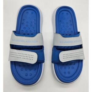 Under Armour Women's Ansa Studio Slide Sandals Size 10 Blue White Surf‎